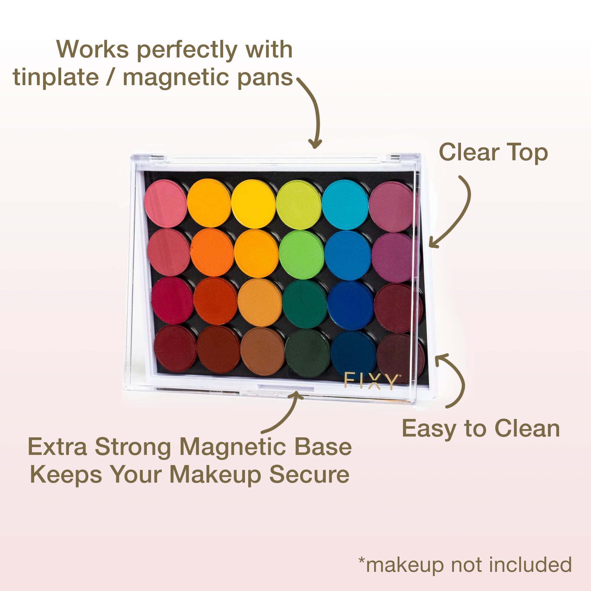 FIXY Medium Empty Magnetic Makeup Palette (4.3 x 5.7) – FIXY Makeup