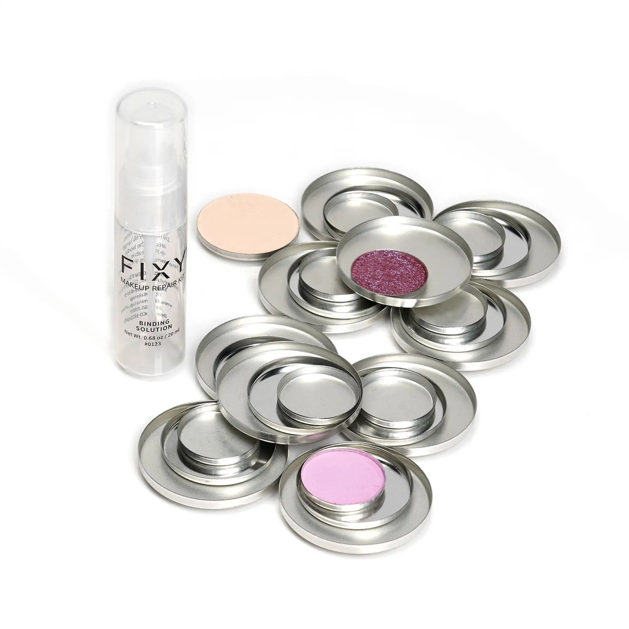 FIXY Round Empty Magnetic Makeup Pans and FIXY broken makeup binder